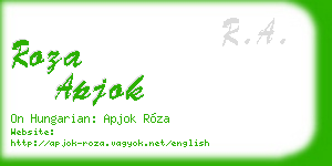 roza apjok business card